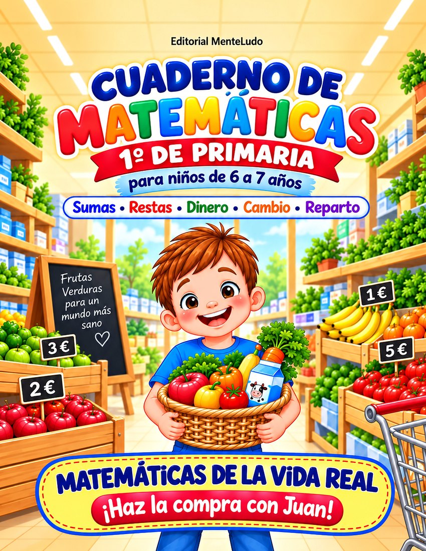 Portada del Cuaderno de Matemáticas de 1º de Primaria